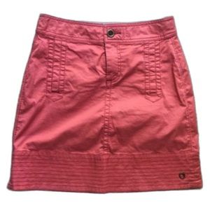 HEI HEI for ANTHROPOLOGIE Orange Coral Cotton Skirt 0 XS pockets mini stripes